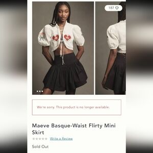 nwt maeve anthropologie skorts (color is white,  photostock is black )